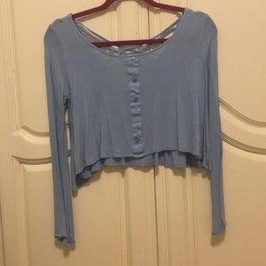 Blue cropped long sleeve